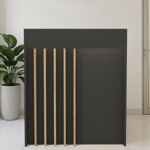 meg-GP042-0349,2-1 ΓΡΑΦΕΙΟ ΥΠΟΔΟΧΗΣ - RECEPTION KARIBU MEGAPAP ΜΕ LED ΧΡΩΜΑ ΑΝΘΡΑΚΙ - SEPET OAK 90X40X100ΕΚ.