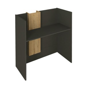 meg-GP042-0350,1-6 ΓΡΑΦΕΙΟ ΥΠΟΔΟΧΗΣ - RECEPTION BONVENO MEGAPAP ΧΡΩΜΑ ΑΝΘΡΑΚΙ - SEPET OAK 90X43,2X110ΕΚ.