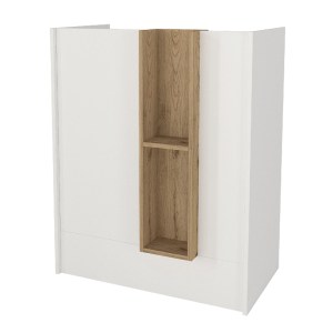 meg-GP042-0350,2-3 ΓΡΑΦΕΙΟ ΥΠΟΔΟΧΗΣ - RECEPTION BONVENO MEGAPAP ΧΡΩΜΑ ΛΕΥΚΟ - SEPET OAK 90X43,2X110ΕΚ.