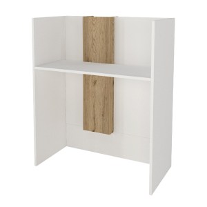 meg-GP042-0350,2-5 ΓΡΑΦΕΙΟ ΥΠΟΔΟΧΗΣ - RECEPTION BONVENO MEGAPAP ΧΡΩΜΑ ΛΕΥΚΟ - SEPET OAK 90X43,2X110ΕΚ.