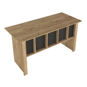 meg-GP042-0351,1-5 ΓΡΑΦΕΙΟ ΕΡΓΑΣΙΑΣ NIKA MEGAPAP ΧΡΩΜΑ SEPET OAK - ΑΝΘΡΑΚΙ 140X60X75ΕΚ.