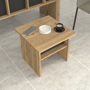 meg-GP042-0352,1-1 ΤΡΑΠΕΖΑΚΙ ΣΑΛΟΝΙΟΥ - ΓΡΑΦΕΙΟΥ NIKA MEGAPAP ΧΡΩΜΑ SEPET OAK - ΑΝΘΡΑΚΙ 45X45X40ΕΚ.