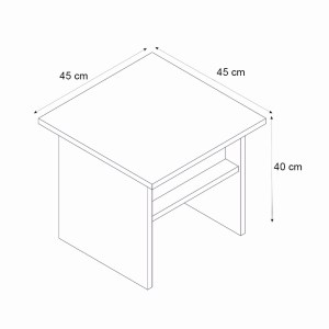 meg-GP042-0352,1-5 ΤΡΑΠΕΖΑΚΙ ΣΑΛΟΝΙΟΥ - ΓΡΑΦΕΙΟΥ NIKA MEGAPAP ΧΡΩΜΑ SEPET OAK - ΑΝΘΡΑΚΙ 45X45X40ΕΚ.
