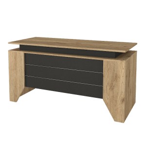 meg-GP042-0354,1-2 ΓΡΑΦΕΙΟ ΕΡΓΑΣΙΑΣ REMIDA MEGAPAP ΧΡΩΜΑ SEPET OAK - ΑΝΘΡΑΚΙ 140X60X76,9ΕΚ.