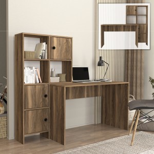 meg-GP042-0357,1-0 ΓΡΑΦΕΙΟ ΕΡΓΑΣΙΑΣ LESYA MEGAPAP ΑΝΑΣΤΡΕΨΙΜΟ ΧΡΩΜΑ ΚΑΡΥΔΙ 159,2X59,6X141,2ΕΚ.