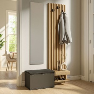 meg-GP042-0362,1-0 ΕΠΙΠΛΟ ΕΙΣΟΔΟΥ DUMONT MEGAPAP ΧΡΩΜΑ ΑΝΘΡΑΚΙ - SEPET OAK 104,8X35X198ΕΚ.