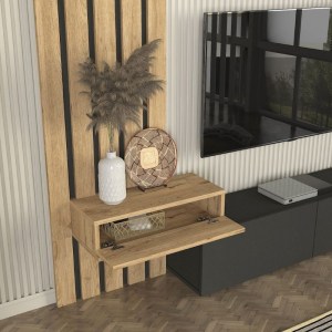 meg-GP042-0364,1-7 ΣΥΝΘΕΣΗ ΤΗΛΕΟΡΑΣΗΣ ROSALINE MEGAPAP ΧΡΩΜΑ ΑΝΘΡΑΚΙ - SEPET OAK 183X31,3X196,9ΕΚ.