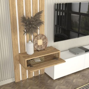 meg-GP042-0364,2-6 ΣΥΝΘΕΣΗ ΤΗΛΕΟΡΑΣΗΣ ROSALINE MEGAPAP ΧΡΩΜΑ ΛΕΥΚΟ - SEPET OAK 183X31,3X196,9ΕΚ.