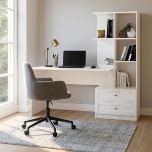 meg-GP042-0368,1-0 ΓΡΑΦΕΙΟ ΕΡΓΑΣΙΑΣ MANTRA MEGAPAP ΧΡΩΜΑ ΛΕΥΚΟ 150X60X152ΕΚ.