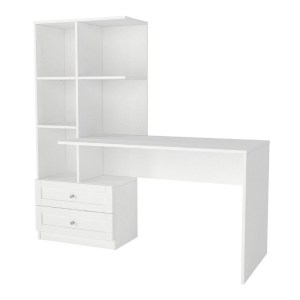 meg-GP042-0369,1-5 ΓΡΑΦΕΙΟ ΕΡΓΑΣΙΑΣ MANTRA MEGAPAP ΧΡΩΜΑ ΛΕΥΚΟ 150X60X152ΕΚ.