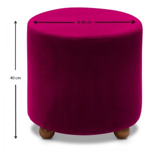 meg-GP043-0075,4-2 ΣΚΑΜΠΩ MARIO MEGAPAP ΥΦΑΣΜΑΤΙΝΟ ΧΡΩΜΑ MAGENTA 40X40X40ΕΚ.