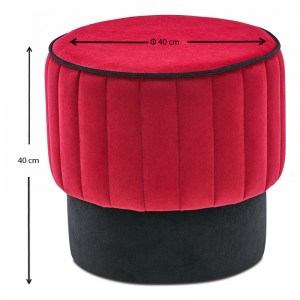 meg-GP043-0079,4-3 ΣΚΑΜΠΩ ROSE MEGAPAP ΒΕΛΟΥΔΙΝΟ ΧΡΩΜΑ ΚΟΚΚΙΝΟ 40X40X40ΕΚ.