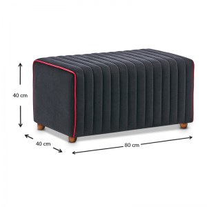 meg-GP043-0088,1-3 ΣΚΑΜΠΩ MABEL MEGAPAP ΒΕΛΟΥΔΙΝΟ ΧΡΩΜΑ ΜΑΥΡΟ 80X40X40ΕΚ.