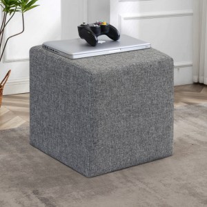 meg-GP043-0090,1-1 ΣΚΑΜΠΩ KARE MEGAPAP ΥΦΑΣΜΑΤΙΝΟ ΧΡΩΜΑ ΓΚΡΙ 40X40X40ΕΚ.