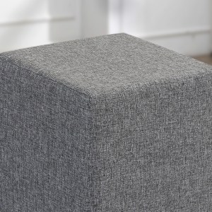 meg-GP043-0090,1-2 ΣΚΑΜΠΩ KARE MEGAPAP ΥΦΑΣΜΑΤΙΝΟ ΧΡΩΜΑ ΓΚΡΙ 40X40X40ΕΚ.