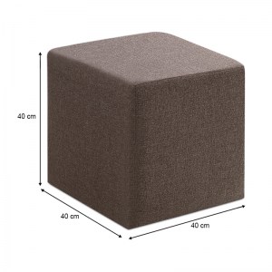 meg-GP043-0090,2-3 ΣΚΑΜΠΩ KARE MEGAPAP ΥΦΑΣΜΑΤΙΝΟ ΧΡΩΜΑ ΚΑΦΕ 40X40X40ΕΚ.