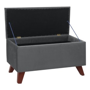 meg-GP043-0101,2-1 ΣΚΑΜΠΩ - ΤΑΜΠΟΥΡΕ LOTUS MEGAPAP ΒΕΛΟΥΔΙΝΟ ΧΡΩΜΑ ΓΚΡΙ 90X40X50ΕΚ.