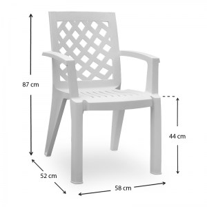 meg-GP046-0004,1-4 ΠΟΛΥΘΡΟΝΑ ΠΟΛΥΠΡΟΠΥΛΕΝΙΟΥ KIRA MEGAPAP ΧΡΩΜΑ ΛΕΥΚΟ 58X52X87ΕΚ.