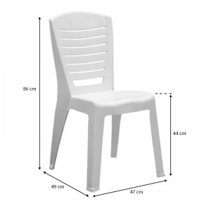 meg-GP046-0007,1-4 ΚΑΡΕΚΛΑ ΠΟΛΥΠΡΟΠΥΛΕΝΙΟΥ TABIA MEGAPAP ΧΡΩΜΑ ΛΕΥΚΟ 47X49X86ΕΚ.