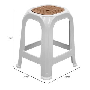 meg-GP046-0008,1-3 ΣΚΑΜΠΩ ΠΟΛΥΠΡΟΠΥΛΕΝΙΟΥ ΣΤΟΙΒΑΖΟΜΕΝΟ DESIA MEGAPAP ΧΡΩΜΑ ΛΕΥΚΟ 35X35X45ΕΚ.