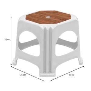 meg-GP046-0010,3-3 ΣΚΑΜΠΩ ΠΟΛΥΠΡΟΠΥΛΕΝΙΟΥ ΣΤΟΙΒΑΖΟΜΕΝΟ DESIA MEGAPAP ΧΡΩΜΑ ΛΕΥΚΟ 35X35X32ΕΚ.