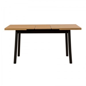 meg-GP052-0034,1-4 ΤΡΑΠΕΖΙ JEMMY MEGAPAP ΕΠΕΚΤΕΙΝΟΜΕΝΟ ΑΠΟ ΜΕΛΑΜΙΝΗ ΧΡΩΜΑ ΦΥΣΙΚΟ - ΜΑΥΡΟ 120/153X75X77ΕΚ.