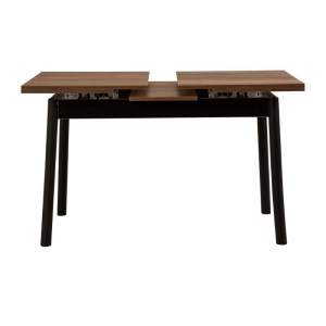 meg-GP052-0034,2-2 ΤΡΑΠΕΖΙ JEMMY MEGAPAP ΕΠΕΚΤΕΙΝΟΜΕΝΟ ΧΡΩΜΑ ΚΑΡΥΔΙ - ΜΑΥΡΟ 120/153X75X77ΕΚ.