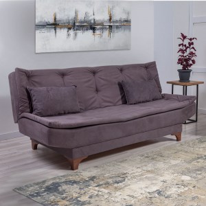 meg-GP052-0036,1-1 ΚΑΝΑΠΕΣ - ΚΡΕΒΑΤΙ LUCAS MEGAPAP ΤΡΙΘΕΣΙΟΣ ΥΦΑΣΜΑΤΙΝΟΣ ΧΡΩΜΑ ΑΝΘΡΑΚΙ 190X85X85ΕΚ.