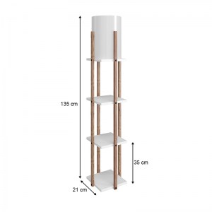 meg-GP052-0049,2-2 ΦΩΤΙΣΤΙΚΟ ΔΑΠΕΔΟΥ NORA MEGAPAP MDF - ΥΦΑΣΜΑΤΙΝΟ ΧΡΩΜΑ ΛΕΥΚΟ - ΦΥΣΙΚΟ 21X21X135ΕΚ.