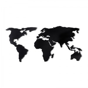 meg-GP052-0088-0 ΔΙΑΚΟΣΜΗΤΙΚΟ ΤΟΙΧΟΥ WORLD MAP MEGAPAP ΜΕΤΑΛΛΙΚΟ ΧΡΩΜΑ ΜΑΥΡΟ 120X60ΕΚ.