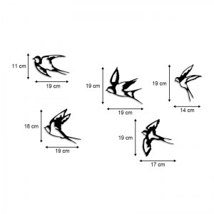 meg-GP052-0091-2 ΔΙΑΚΟΣΜΗΤΙΚΟ ΤΟΙΧΟΥ SWALLOWS MEGAPAP 5 ΤΜΧ ΜΕΤΑΛΛΙΚΟ ΧΡΩΜΑ ΜΑΥΡΟ 19X19ΕΚ.