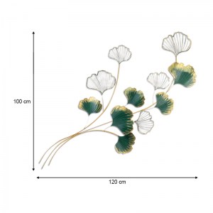 meg-GP052-0093-2 ΔΙΑΚΟΣΜΗΤΙΚΟ ΤΟΙΧΟΥ FLOWER MEGAPAP ΜΕΤΑΛΛΙΚΟ ΧΡΩΜΑ ΧΡΥΣΟ - ΠΡΑΣΙΝΟ 120X100ΕΚ.
