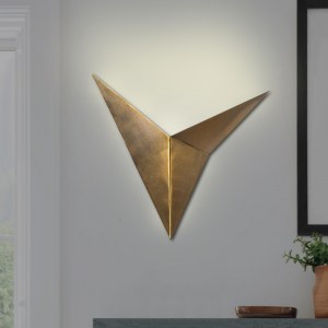 meg-GP052-0106,2-1 ΑΠΛΙΚΑ ΤΟΙΧΟΥ BIRD MEGAPAP ΜΕΤΑΛΛΙΚΗ ΧΡΩΜΑ ΧΡΥΣΟ VINTAGE 34X5X34ΕΚ.