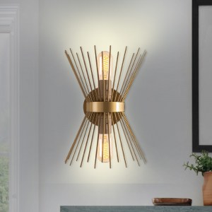 meg-GP052-0108,2-1 ΑΠΛΙΚΑ ΤΟΙΧΟΥ KIRPI MEGAPAP E27 ΜΕΤΑΛΛΙΚΗ ΧΡΩΜΑ ΧΡΥΣΟ 23X5X33ΕΚ.