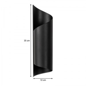 meg-GP052-0109,1-2 ΑΠΛΙΚΑ ΤΟΙΧΟΥ SIVANI MEGAPAP E27 ΜΕΤΑΛΛΙΚΗ ΧΡΩΜΑ ΜΑΥΡΟ Φ10X35ΕΚ.