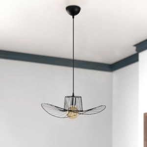 meg-GP052-0110,1-1 ΦΩΤΙΣΤΙΚΟ ΟΡΟΦΗΣ TEL MEGAPAP E27 ΜΕΤΑΛΛΙΚΟ ΜΟΝΟΦΩΤΟ ΧΡΩΜΑ ΜΑΥΡΟ Φ49X110ΕΚ.