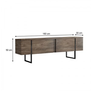 meg-GP052-0117,2-5 ΕΠΙΠΛΟ ΤΗΛΕΟΡΑΣΗΣ LUXE MEGAPAP ΧΡΩΜΑ ΚΑΡΥΔΙ 180X30X50ΕΚ.