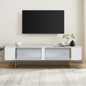 meg-GP052-0117,3-3 ΕΠΙΠΛΟ ΤΗΛΕΟΡΑΣΗΣ LUXE MEGAPAP ΧΡΩΜΑ ΛΕΥΚΟ - ΧΡΥΣΟ 180X30X50ΕΚ.