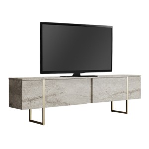 meg-GP052-0117,4-0 ΕΠΙΠΛΟ ΤΗΛΕΟΡΑΣΗΣ LUXE MEGAPAP ΧΡΩΜΑ TRAVERTINE - ΧΡΥΣΟ 180X30X50ΕΚ.
