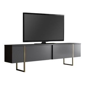 meg-GP052-0117,5-0 ΕΠΙΠΛΟ ΤΗΛΕΟΡΑΣΗΣ LUXE MEGAPAP ΧΡΩΜΑ ΑΝΘΡΑΚΙ - ΧΡΥΣΟ 180X30X50ΕΚ.