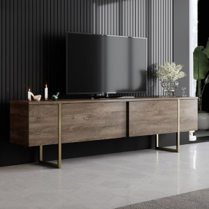 meg-GP052-0117,6-1 ΕΠΙΠΛΟ ΤΗΛΕΟΡΑΣΗΣ LUXE MEGAPAP ΧΡΩΜΑ ΚΑΡΥΔΙ - ΧΡΥΣΟ 180X30X50ΕΚ.