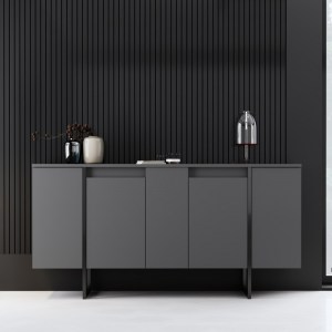 meg-GP052-0118,1-1 ΜΠΟΥΦΕΣ LUXE MEGAPAP ΧΡΩΜΑ ΑΝΘΡΑΚΙ 160X35X80ΕΚ.
