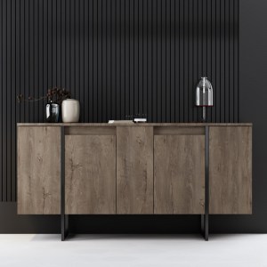 meg-GP052-0118,2-1 ΜΠΟΥΦΕΣ LUXE MEGAPAP ΧΡΩΜΑ ΚΑΡΥΔΙ 160X35X80ΕΚ.