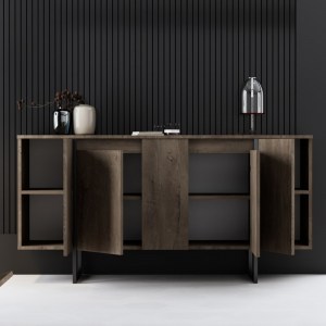meg-GP052-0118,2-2 ΜΠΟΥΦΕΣ LUXE MEGAPAP ΧΡΩΜΑ ΚΑΡΥΔΙ 160X35X80ΕΚ.