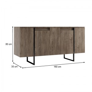 meg-GP052-0118,2-4 ΜΠΟΥΦΕΣ LUXE MEGAPAP ΧΡΩΜΑ ΚΑΡΥΔΙ 160X35X80ΕΚ.