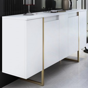 meg-GP052-0118,3-3 ΜΠΟΥΦΕΣ LUXE MEGAPAP ΧΡΩΜΑ ΛΕΥΚΟ - ΧΡΥΣΟ 160X35X80ΕΚ.