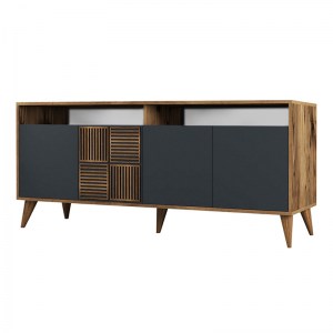 meg-GP052-0119,2-4 ΜΠΟΥΦΕΣ MILAN MEGAPAP ΧΡΩΜΑ ΚΑΡΥΔΙ - ΑΝΘΡΑΚΙ 180X35X78,6ΕΚ.