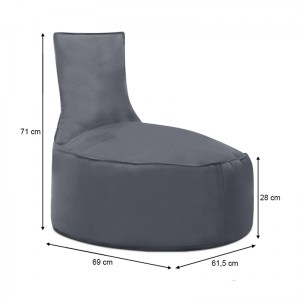 meg-GP052-0123,1-2 ΠΟΥΦ ΠΑΙΔΙΚΟ BINGO MEGAPAP 100% ΑΔΙΑΒΡΟΧΟ ΧΡΩΜΑ ΓΚΡΙ