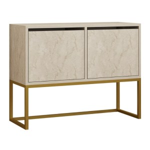 meg-GP052-0127,1-3 ΚΟΝΣΟΛΑ - ΜΠΟΥΦΕΣ ZERMAT MEGAPAP ΧΡΩΜΑ ΜΠΕΖ TRAVERTINE - ΧΡΥΣΟ 90X34X70ΕΚ.
