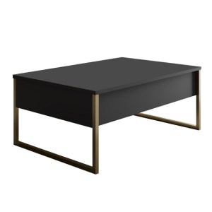 meg-GP052-0128,2-0 ΤΡΑΠΕΖΑΚΙ ΣΑΛΟΝΙΟΥ LUXE MEGAPAP ΧΡΩΜΑ ΑΝΘΡΑΚΙ - ΧΡΥΣΟ 90X60X40ΕΚ.